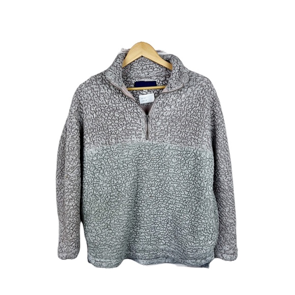 Blue Rain Purple Ombré Sherpa Half Zip Pullover Sz Small - Picture 2 of 6